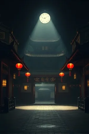 《雾中列车》海报：浓雾中亮着灯的绿皮车厢