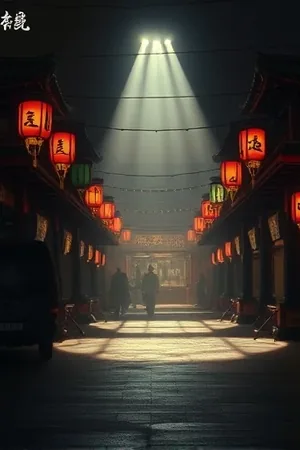《引路灯塔》海报：夜海中旋转的塔灯光柱