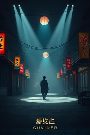 《纸鸢落地时》海报：断了线的风筝挂在竹架上